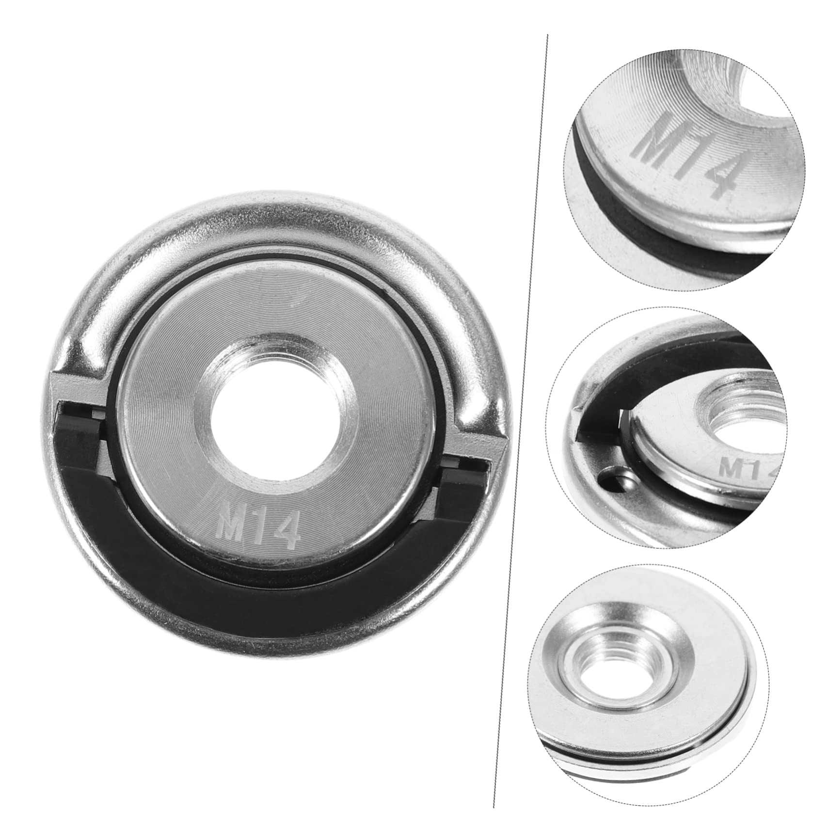 HOMSFOU 3 Pz Piastra per smerigliatrice angolare dado della smerigliatrice smerigliatrice angolare accessori per smerigliatrice levigatrice angolare dado flangiato in acciaio Silver