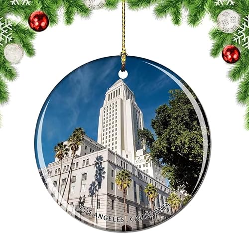 Miniatura 4 de Weekino California Los Ángeles Griffith Observatory USA Adorno de árbol de Navidad para decoración colgante colgante de decoración de viaje de