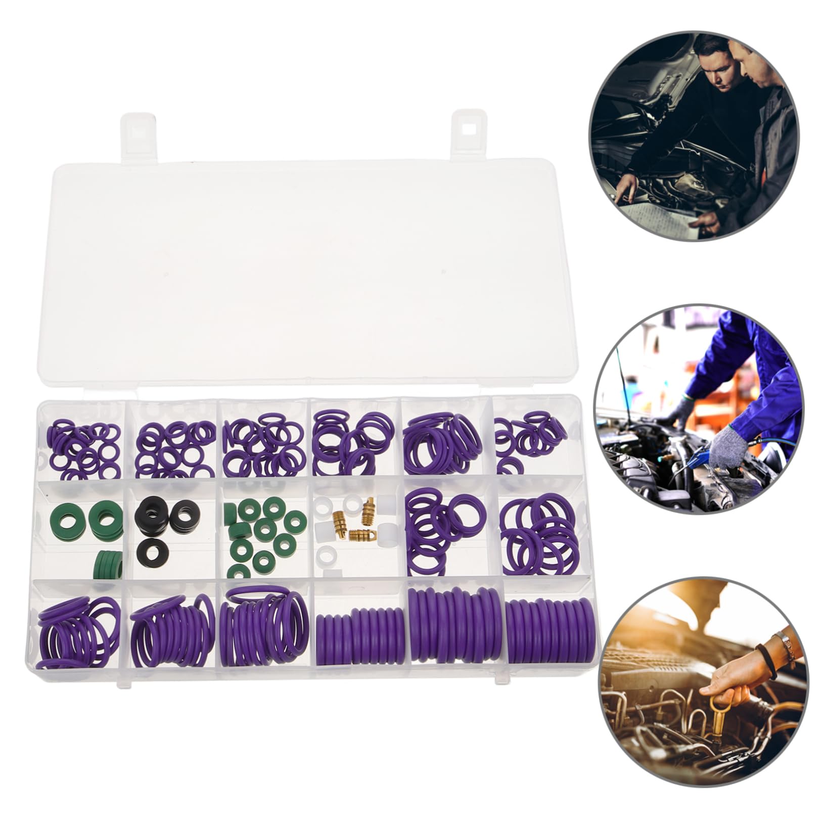 Luxshiny 5 Juegos Kit de Juntas Tóricas de Aire Acondicionado Surtido de Sellos de Goma Reparación de Vehículos Incluye Climatización
