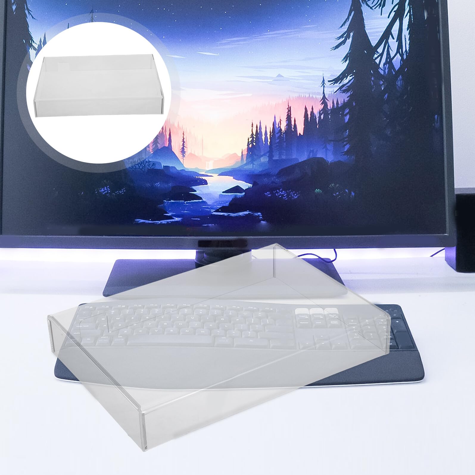 Copertura Tastiera Laptop Gaming in Acrilico Trasparente Antipolvere Resistente a Versamenti Facile da Installare per Studenti