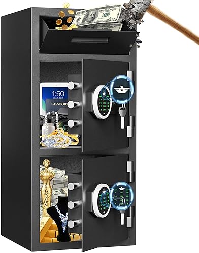 Miniatura 20 de Caja fuerte grande de 7.0 pies cúbicos, impermeable, resistente al fuego, con función de silencio y luz LED, teclado digital, caja fuerte para el