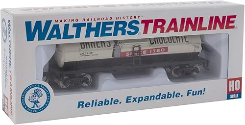 Miniatura 5 de Walthers Trainline HO Scale Model 40' Tank Car - Baker's Chocolate GATX 31057