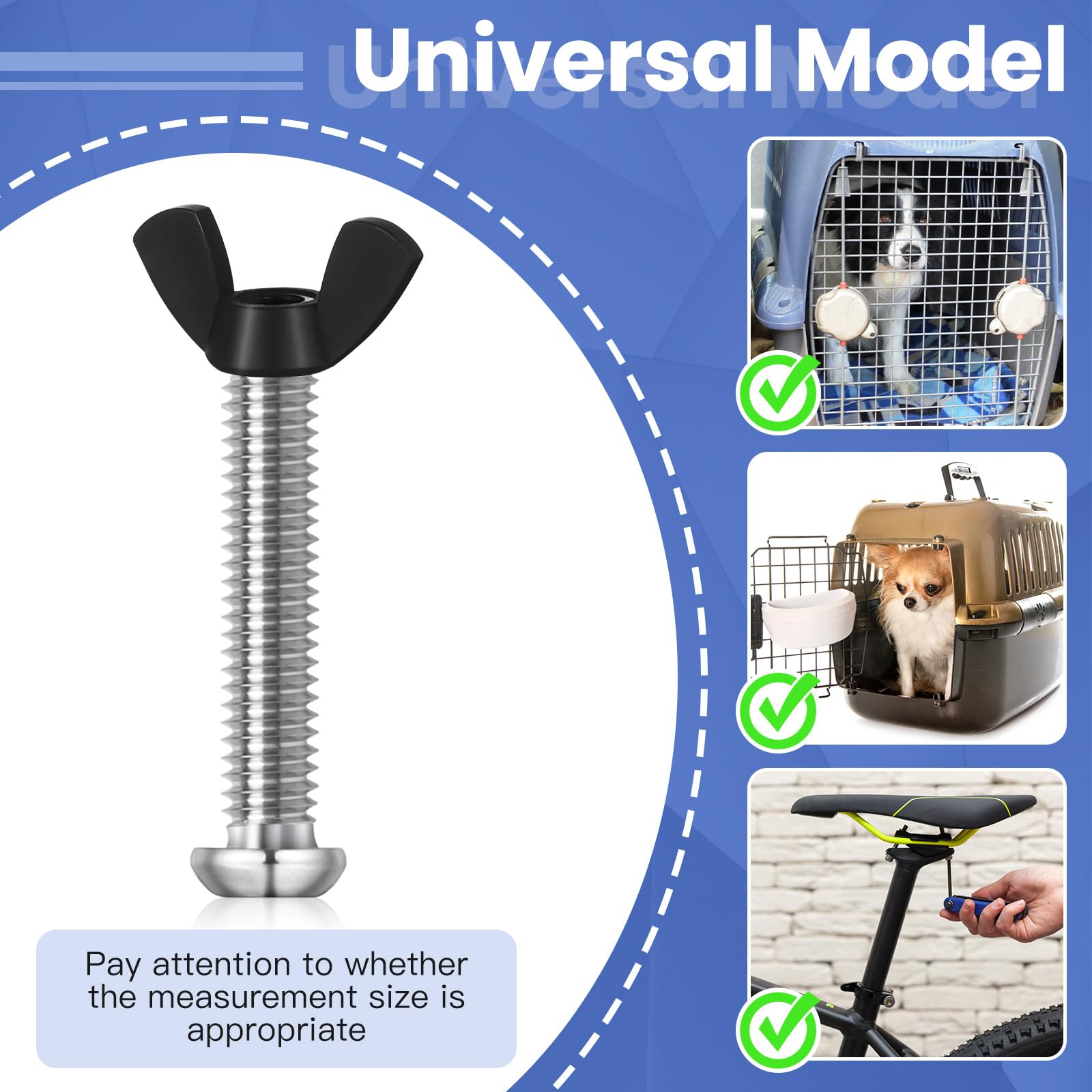 24 Pcs Pet Carrier Fasteners Set, M6 Stainless Steel