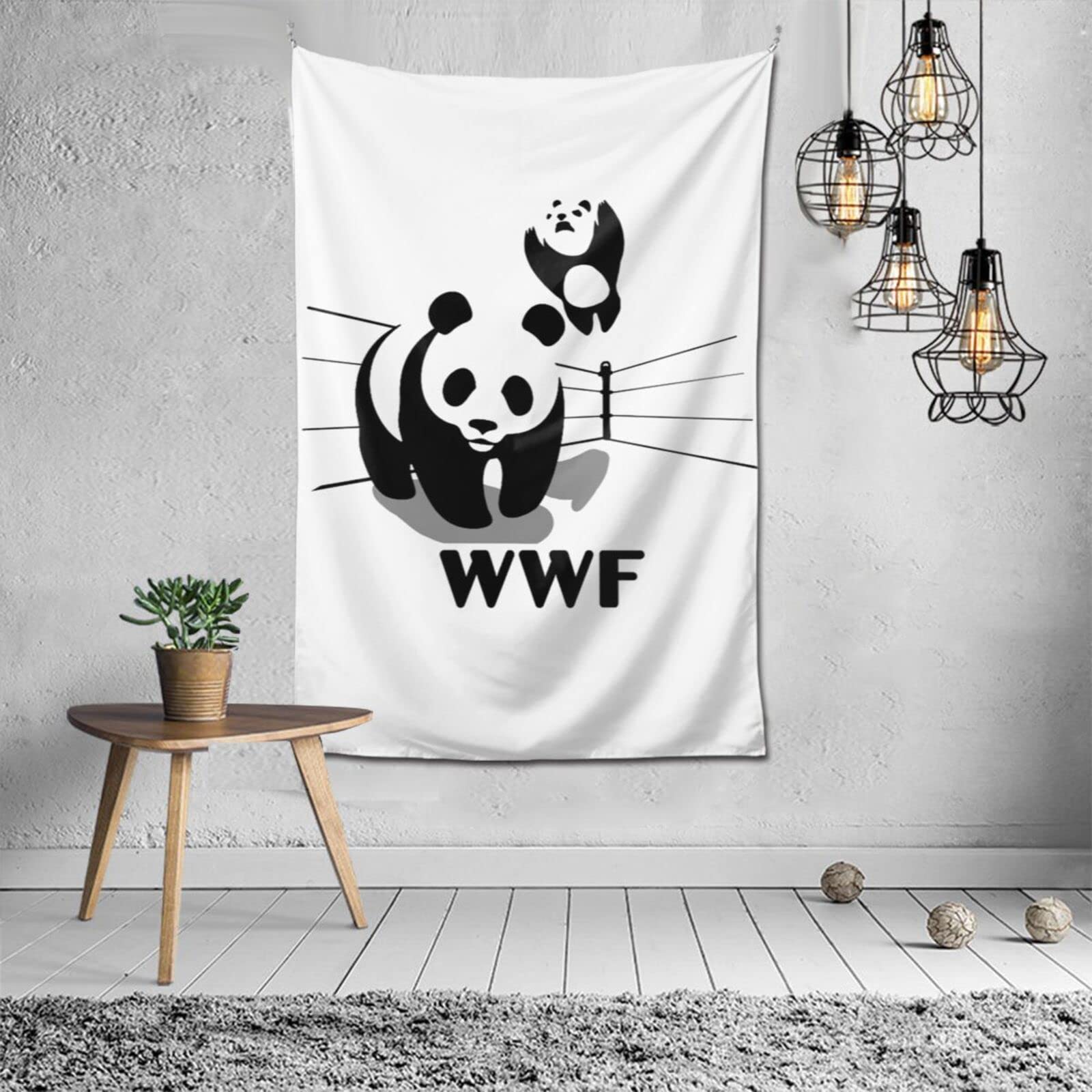 Amazon.co.jp: タペストリー WWF おもしろい パンダ 壁飾り