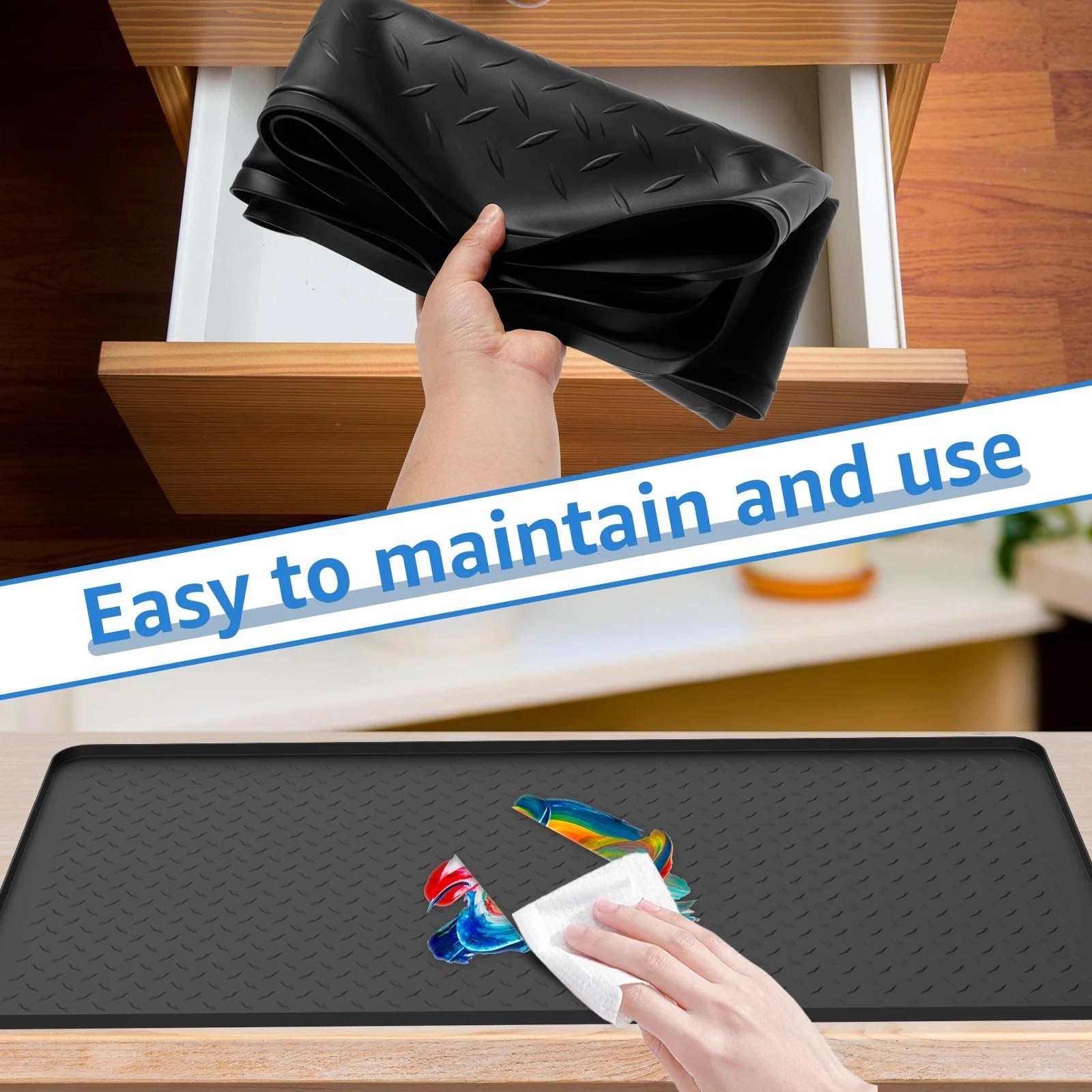 Housse imperméable pour machine à laver 60 x 60 cm – Noir mat, protection parfaite pour lave-linge et sèche-linge, polyvalente pour comptoirs et appareils électroménagers