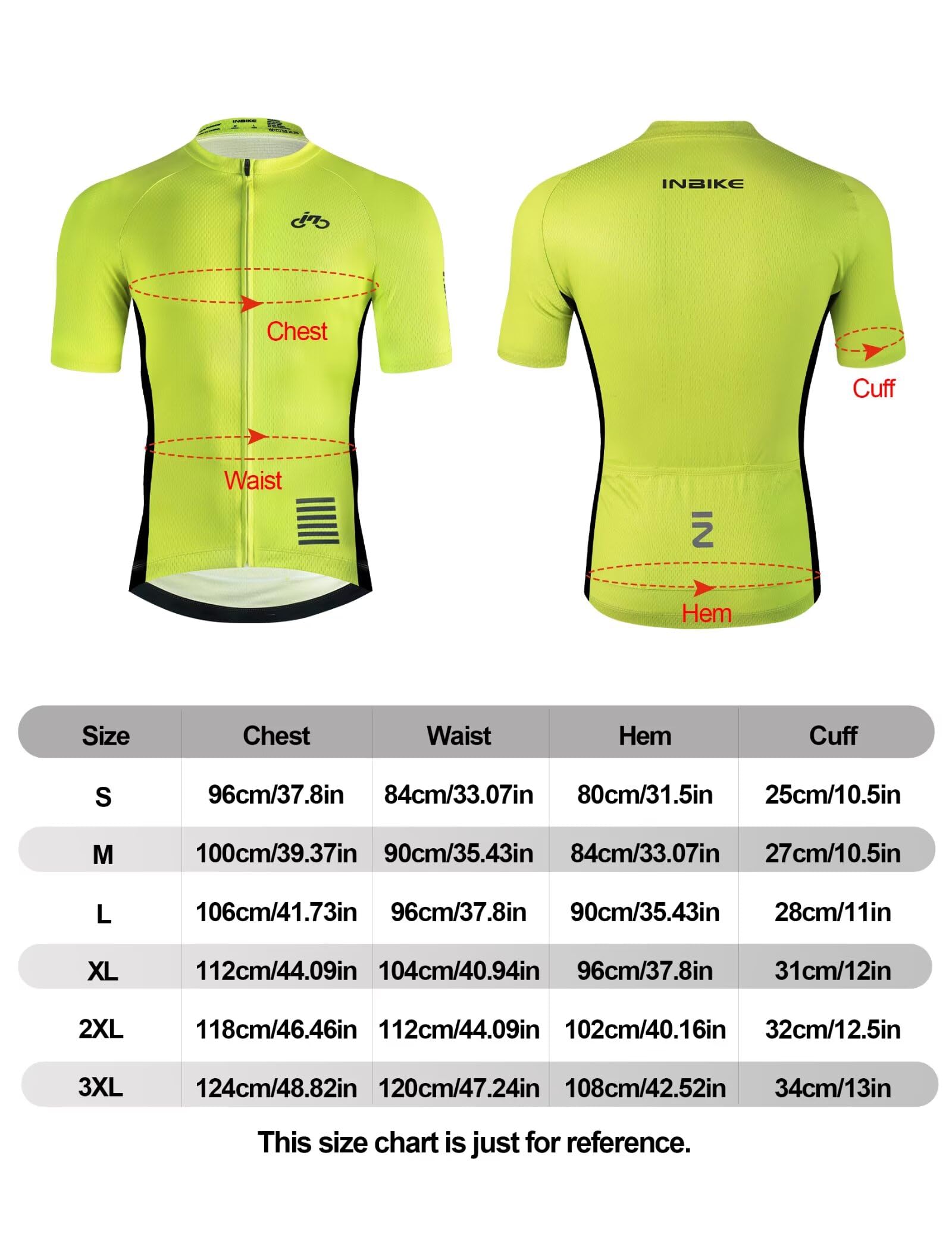 INBIKE Tenue Cyclisme Homme avec 3D Gel Rembourré Mailot+Cuissard Velo Homme Respirant et Antitranspirant avec 3 Poches Arrière et Détails Réfléchissants S223