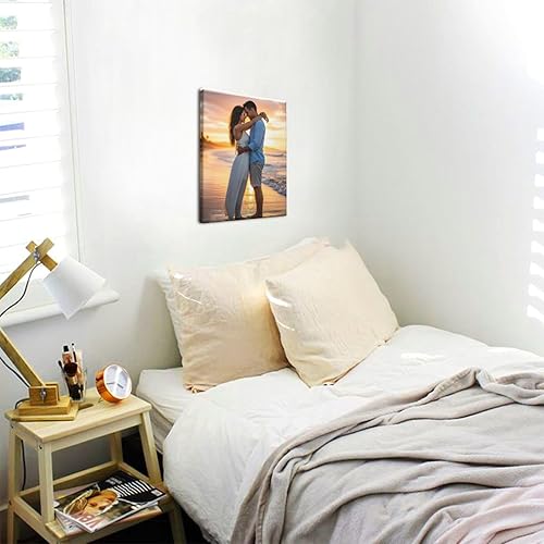 Miniatura 4 de Nxwdwqa Impresiones en lienzo personalizadas con tus fotos, arte de pared en lienzo personalizado, sube tu foto a arte de pared, regalo de