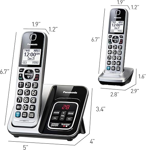 Miniatura 7 de Panasonic KX-TGD892S - Sistema de teléfono inalámbrico expandible, emparejamiento Bluetooth para audífonos y audífonos inalámbricos, bloqueo de
