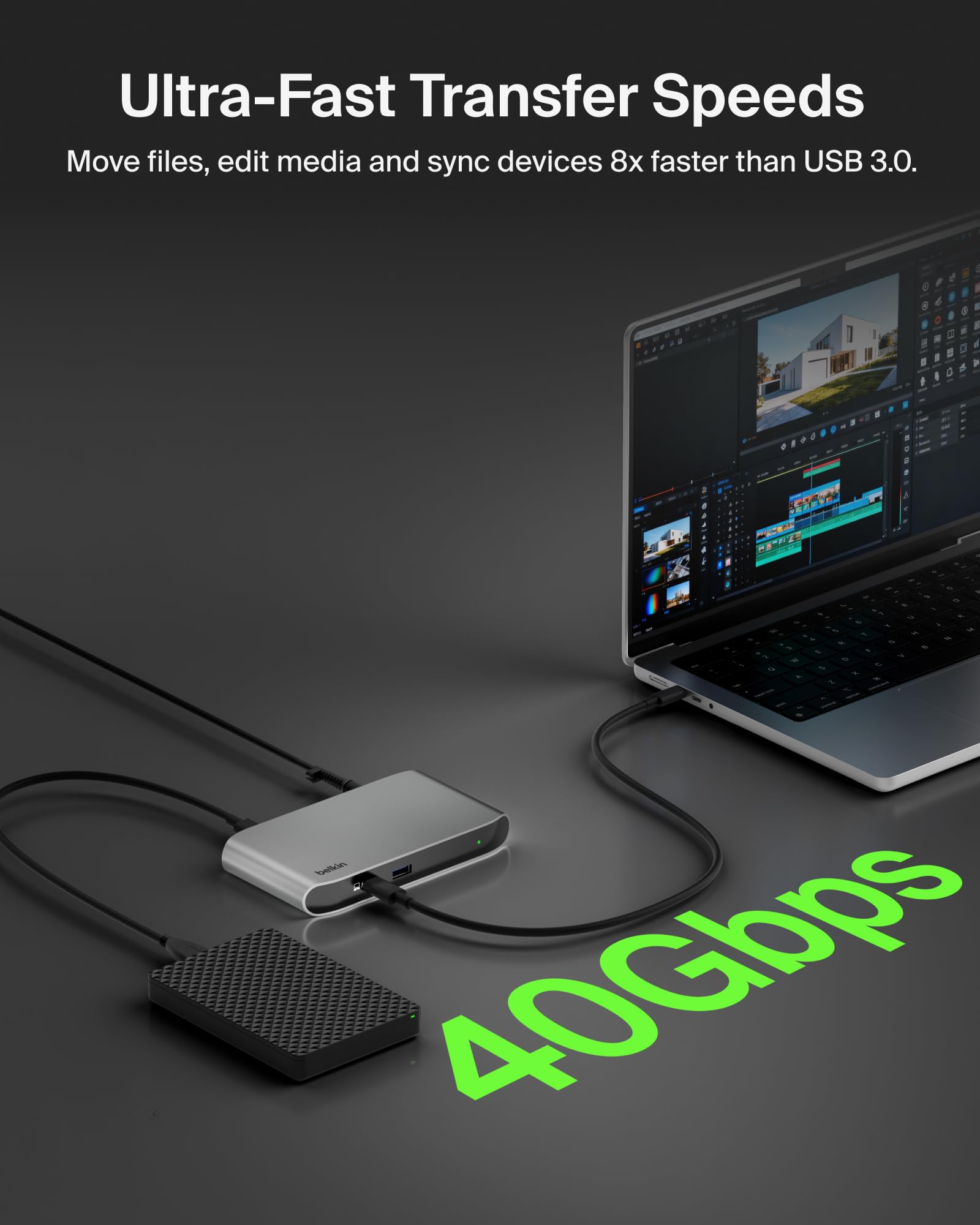 Belkin Connect Thunderbolt 4 Docking Station, 5-in-1 USB-C