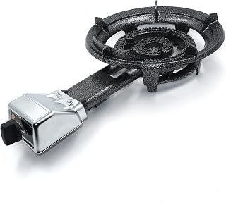 With Connector and Electronic Ignition Knob 10KW Propane Gas Stove for Indoor Outdoor like Catering Events Camping or just Restaurant Adjustable Fire Power Wok Burner