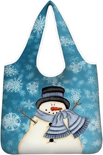 Xhuibop Bolsas de comestibles reutilizables grandes y lavables para mujeres, regalos de Navidad