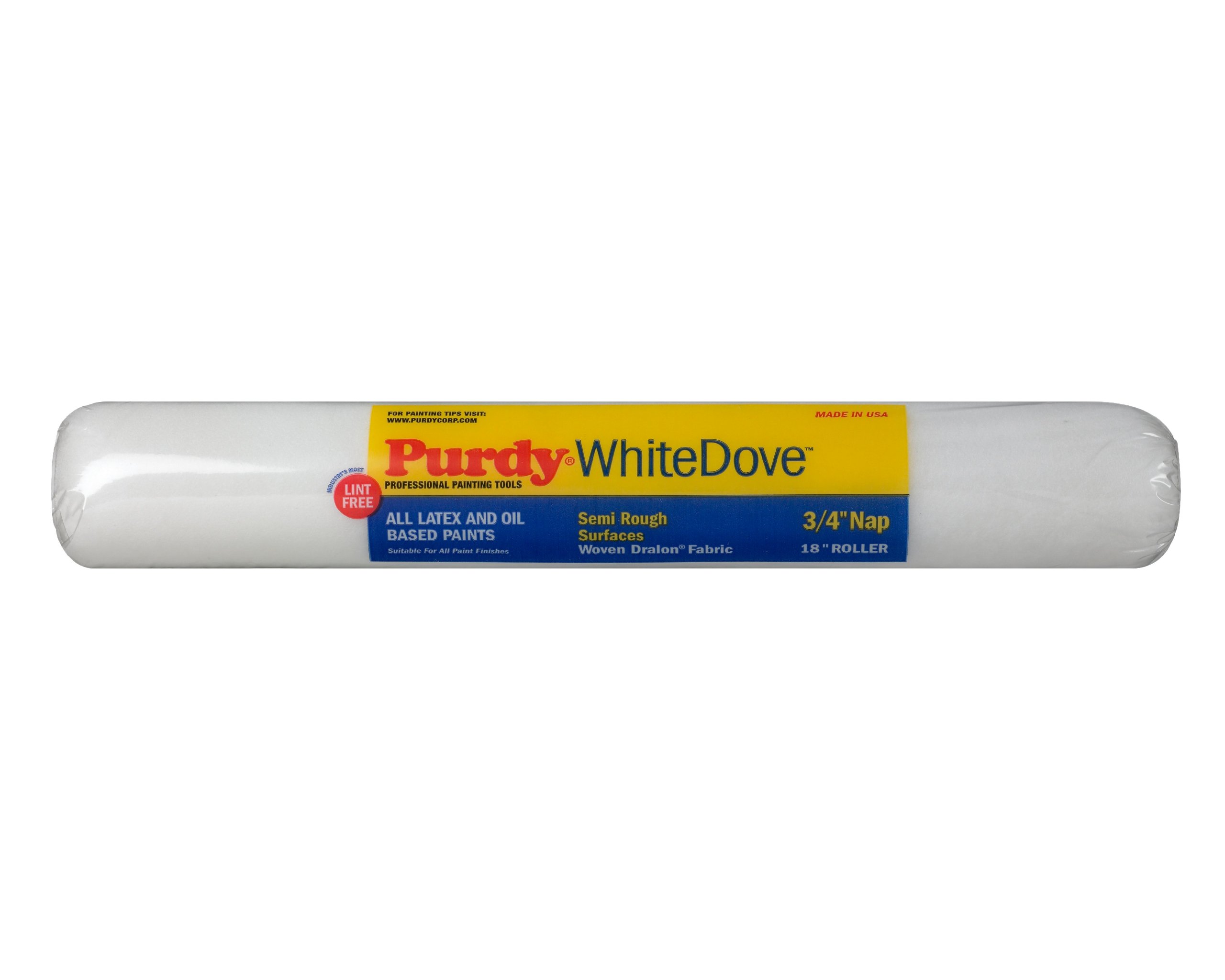Purdy 144670184 White Dove roller Cover, 18 inch x 3/4 inch nap