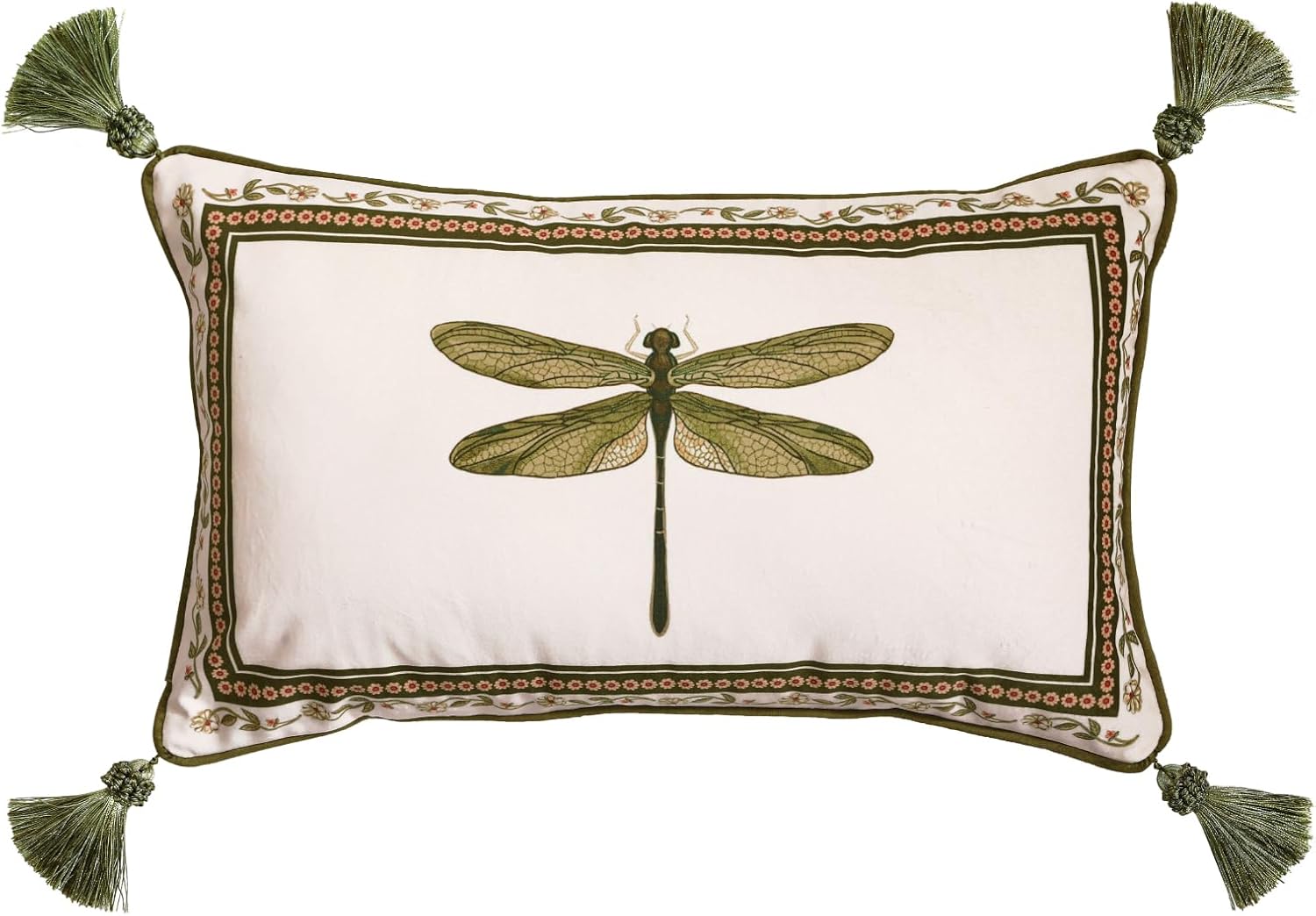ISAENNE Designer Vintage French Velvet Throw Pillow Cover,20"x12"-Grace C