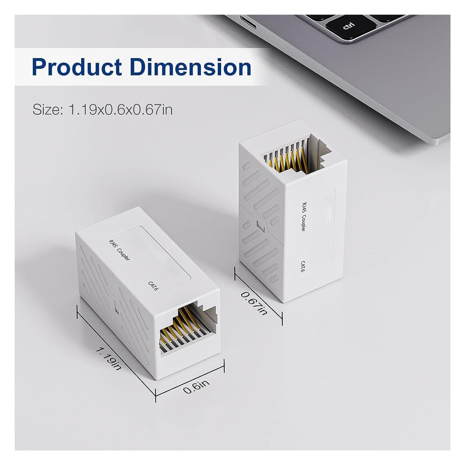 2 szt. łącznik Ethernet RJ45 Cat6, złącze Ethernet Extender