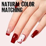 TOMICCA Wine Red Gel Nail Polish - 15ml Fall Winter Cherry Red UV Gel Nail Polish Neutral Nail Gel Polish Soak off UV Nail Polish Gel for French Manicure Nail Art Salon Home DIY