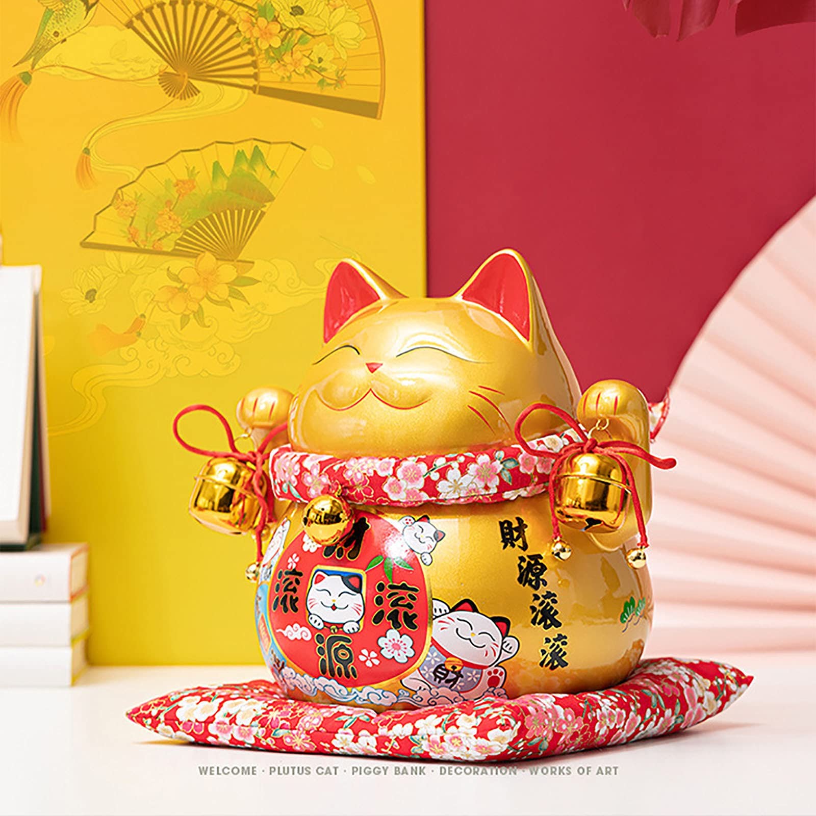 招き猫　猫の置物　オブジェ Amazon.co.jp: 猫の置物 7匹セット 玄関インテリア 招き猫風