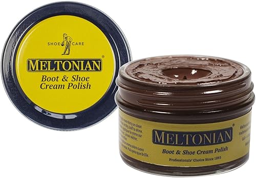 Miniatura 124 de Meltonian - Crema para bolear/acondicionar zapatos, botas, bolsos, muebles de cuero, color plata; frasco de 1.7 oz rojo (Red Mahogany)