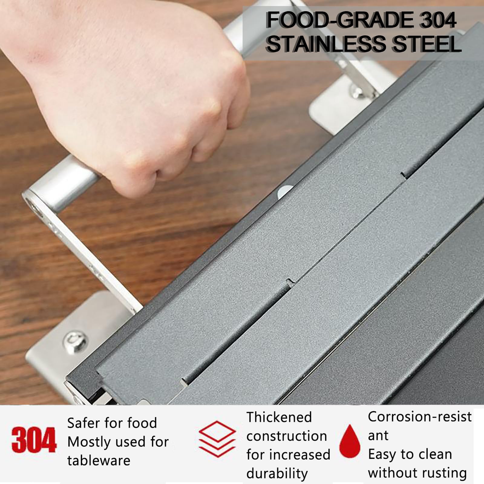 Máquina cortadora de rollos de sushi, cortador de alimentos de acero inoxidable para cortar con precisión sushi, carnes, tofu y verduras