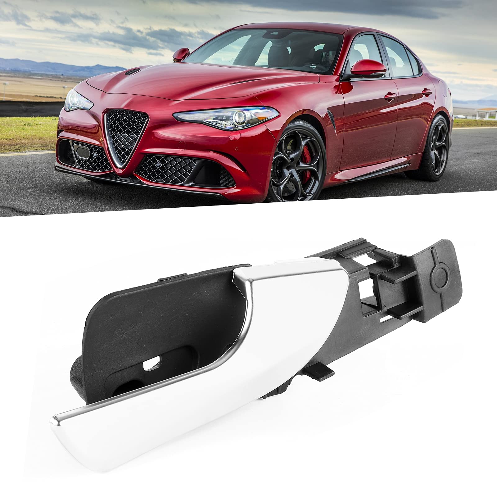 Maniglia della Porta Interna Anteriore Destra 156092167 Fit per Romeo Giulietta 2010‑2019 Maniglia per Porta per Esterno