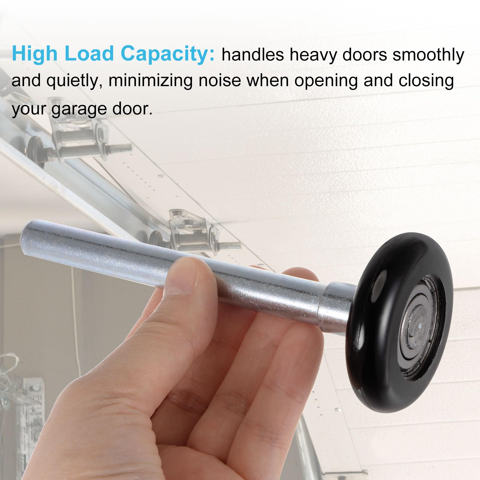 Rulli Per Porte Garage In Nylon - 2 Pezzi Con Cuscinetti A Sfere, Per Binari Da 2'', Blu - Foto 5