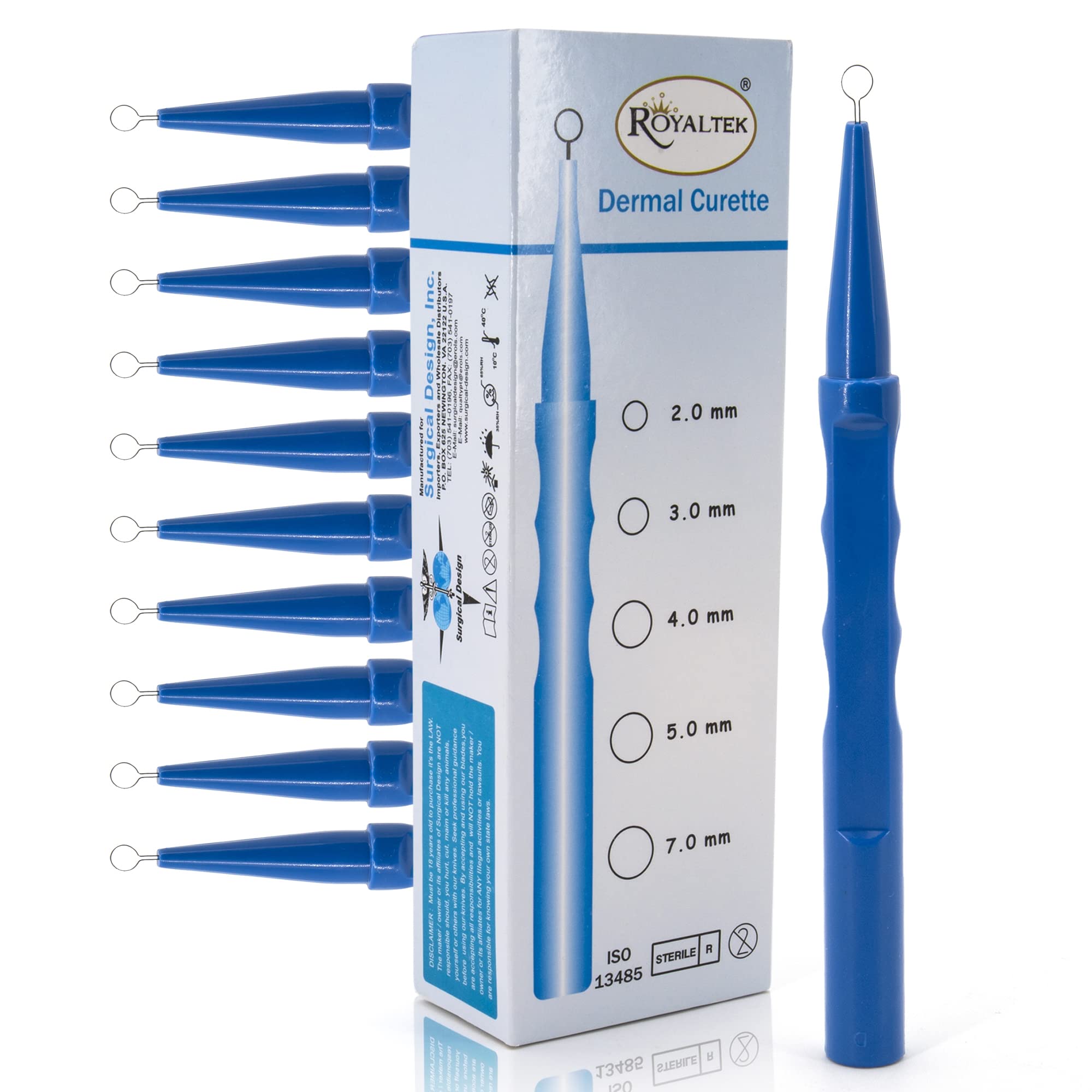 Sterile Disposable Dermal Curettes, Easy Peel Packing - Box of 10 (3.00 mm) — Amazon image 11