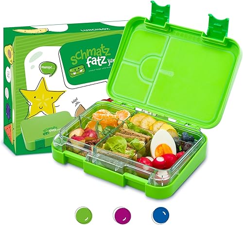 schmatzfatz Lonchera Bento para niños, fiambrera para niños, lonchera Bento para guardería, contenedores de lonchera para niños, materiales seguros