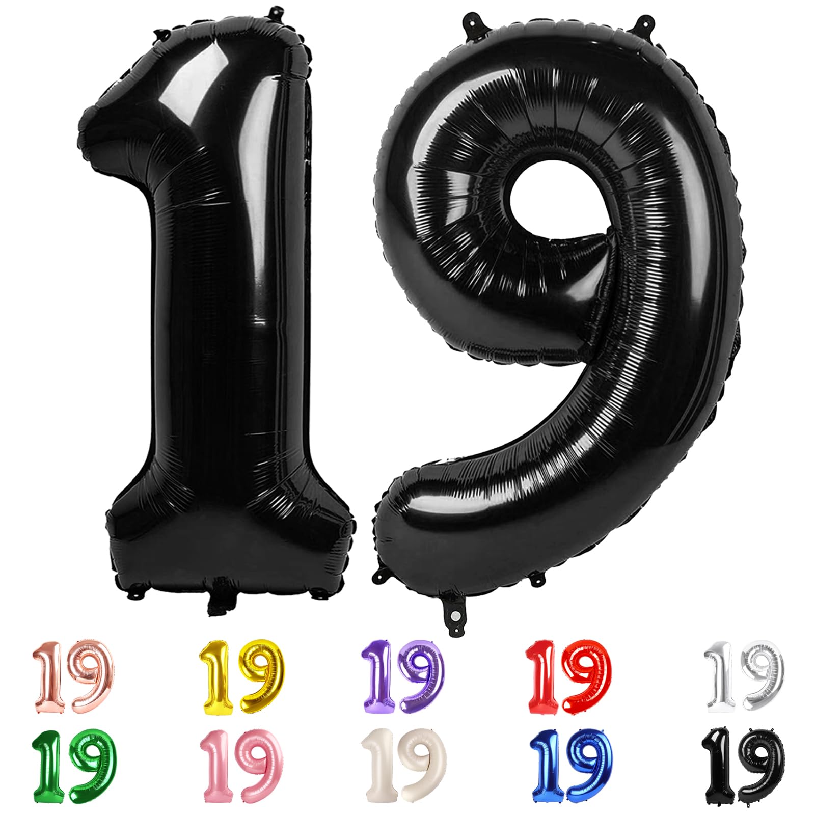 Numbers 19 Balloons, 19 Balloons, 19th Black Party Decorations 40 In Big 19th for Girl Boys Engagement, Wedding, Celebration Party, Graduations, Photo