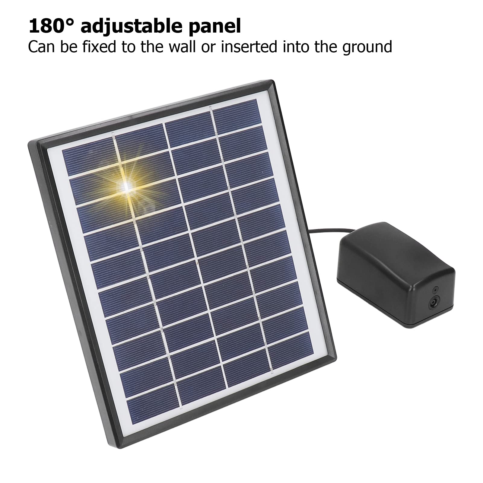AMONIDA Kit Pompa Acqua Solare Regolabile 10V 6W con Pietre a per Un'ossigenazione Ecologica in Stagni e Trasporti Acquatici