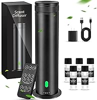 Mriykio Waterless Scent Diffuser Starter Kit: Remote Control, 800 Sq Ft Coverage, 5 Essential Oils for Home & Hotel