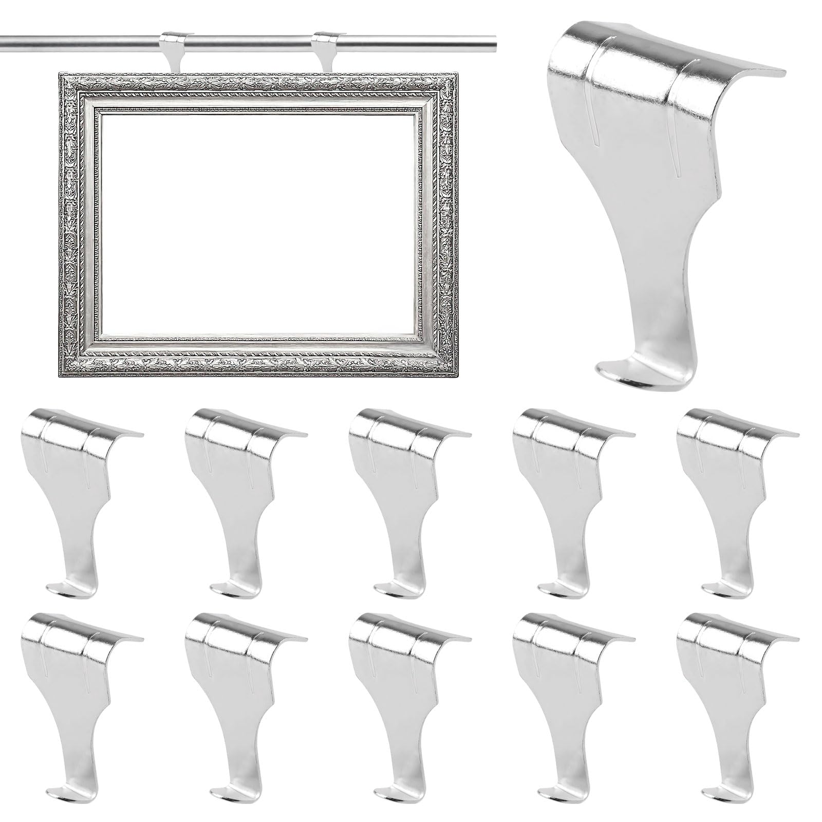 Picture Rail Hooks, 10PCS Picture Rail Hangers