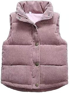 H Y M Niños Niño Niño Niña Cuello Sin Mangas Chaleco Otoño Invierno Color Sólido Botones Chaqueta Broches Para Ropa