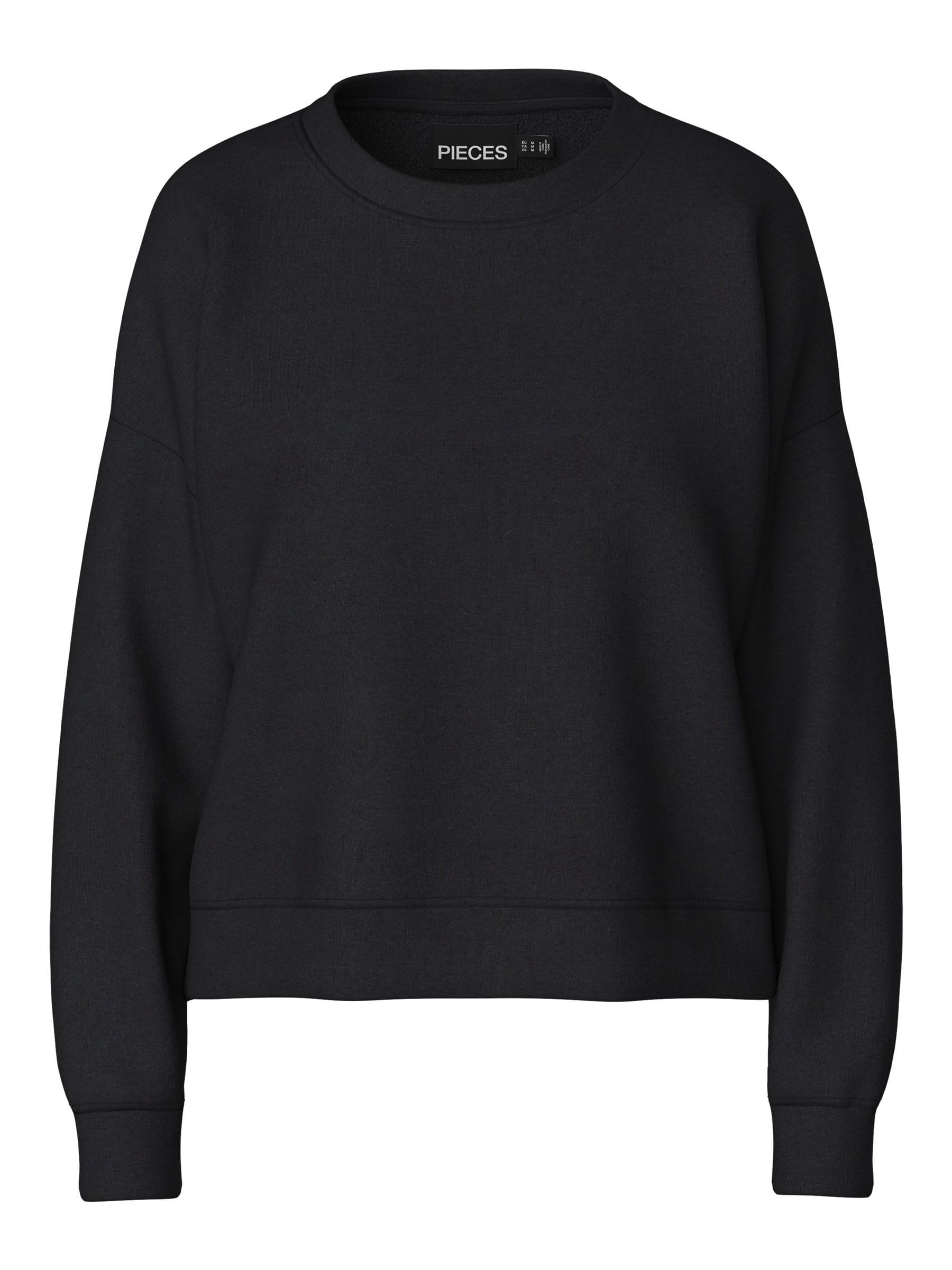 Pieces Women's PCCHILLI LS Sweat NOOS BC Sweatshirt, Black, XL