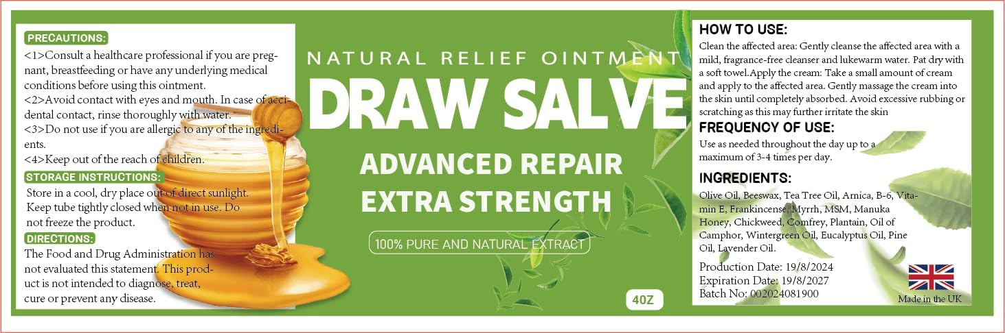 Multi-Purpose Drawing Cream for Skin Bumps, Splinters, Bites, and Overall Skin Wellness in Daily Care