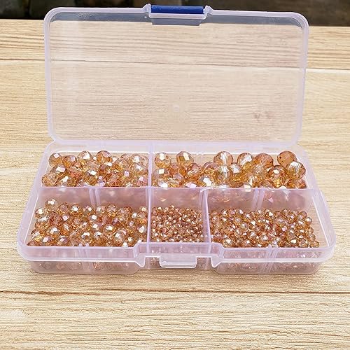 Miniatura 6 de Cuentas de vidrio Rondelle rojo vino de 0.079 a 0.394 pulgadas para hacer joyas, color AB, 710 piezas de cuentas espaciadoras de crytal facetadas