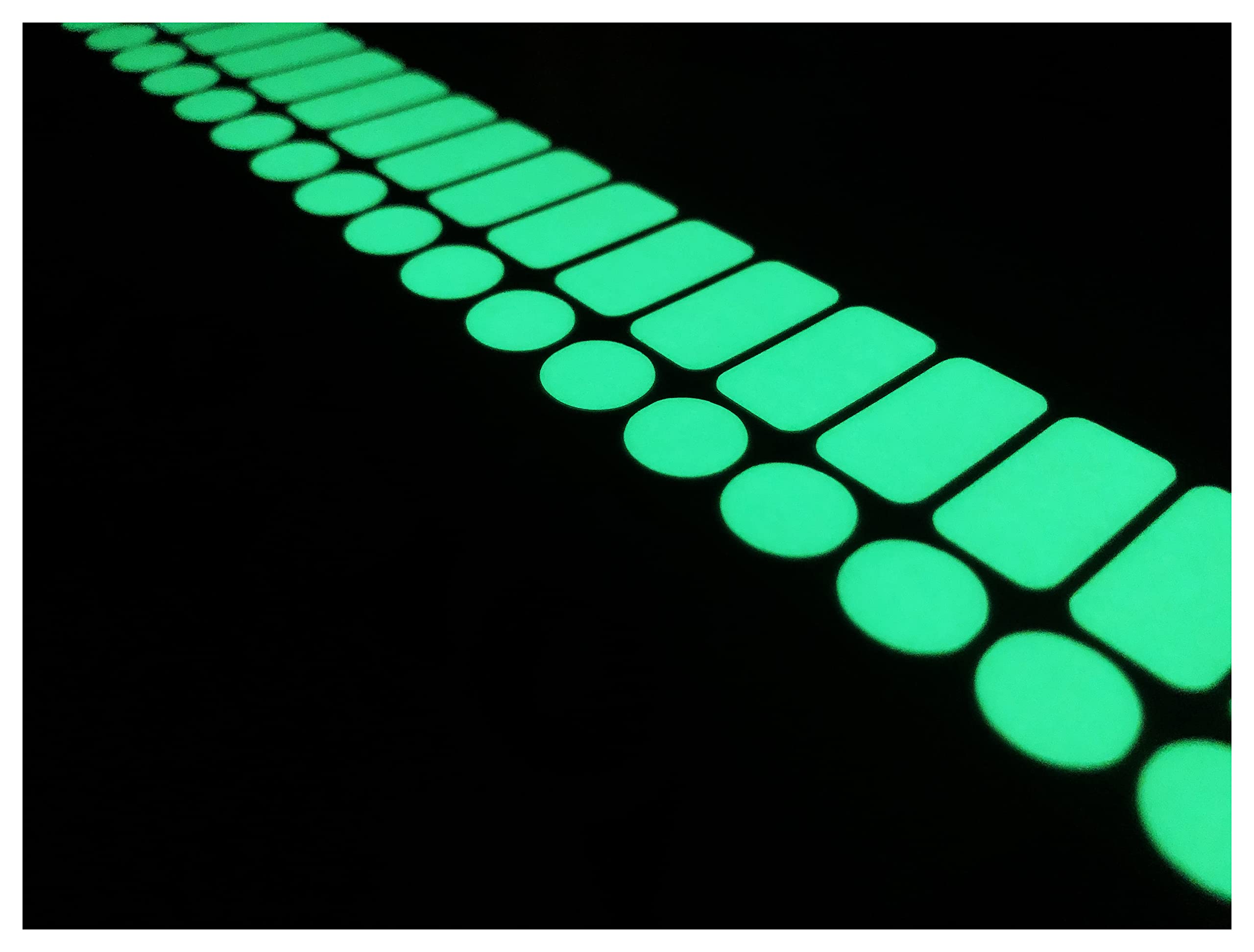 Glow in The Dark Mixed Light Switch Stickers Round Rectangle Circle Rocker