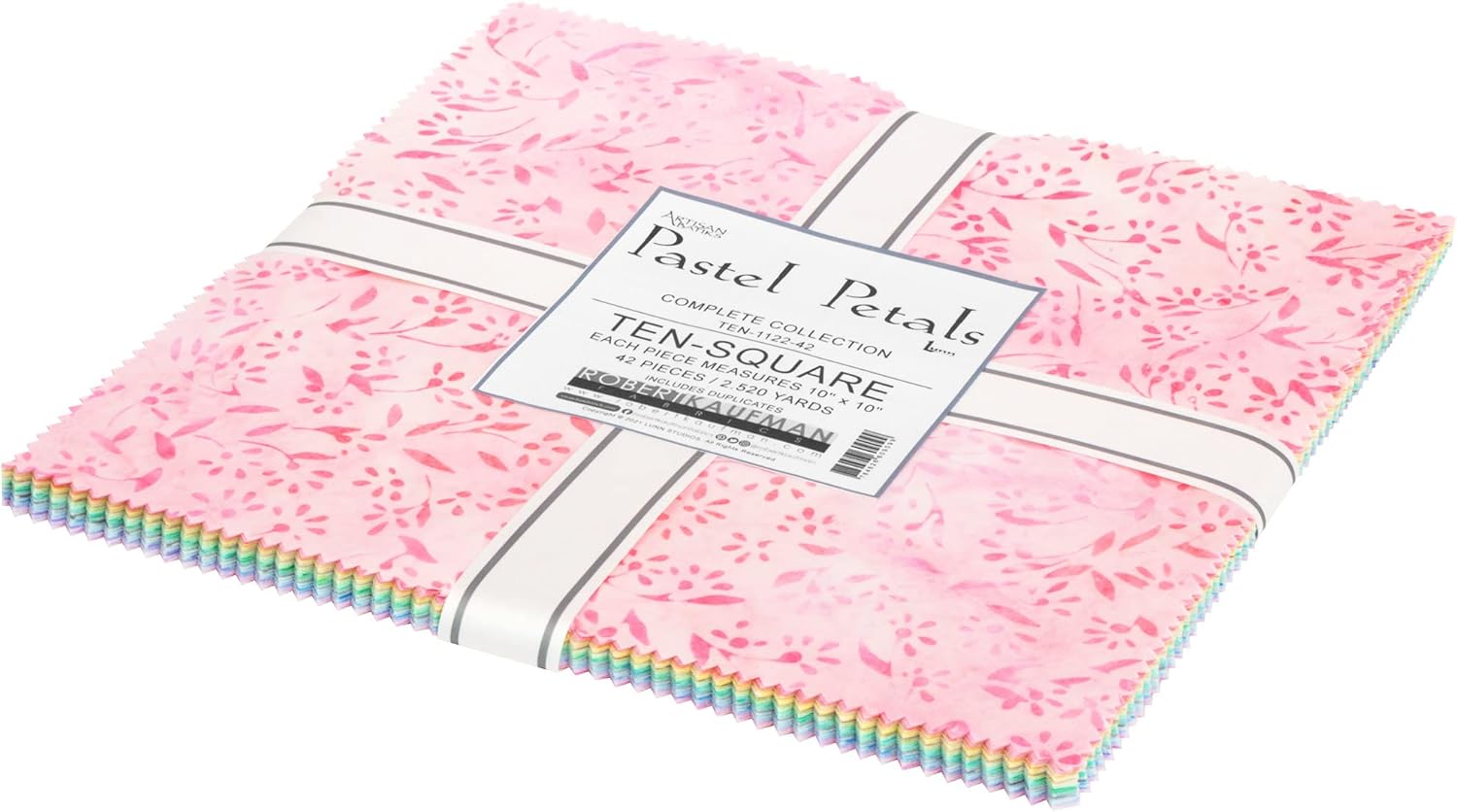 Lunn Studios Artisan Batiks Butterfly Habitat Fabric Bundle - 42 Pre-Cut 10" Squares, Robert Kaufman Cotton