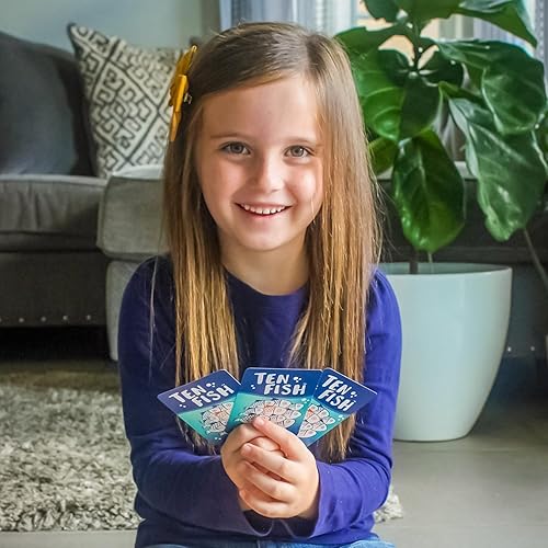 Miniatura 3 de Juego de cartas de matemáticas de los diez peces, para la familia, educativos, geniales juegos de matemáticas para niños, actividades de aprendizaje
