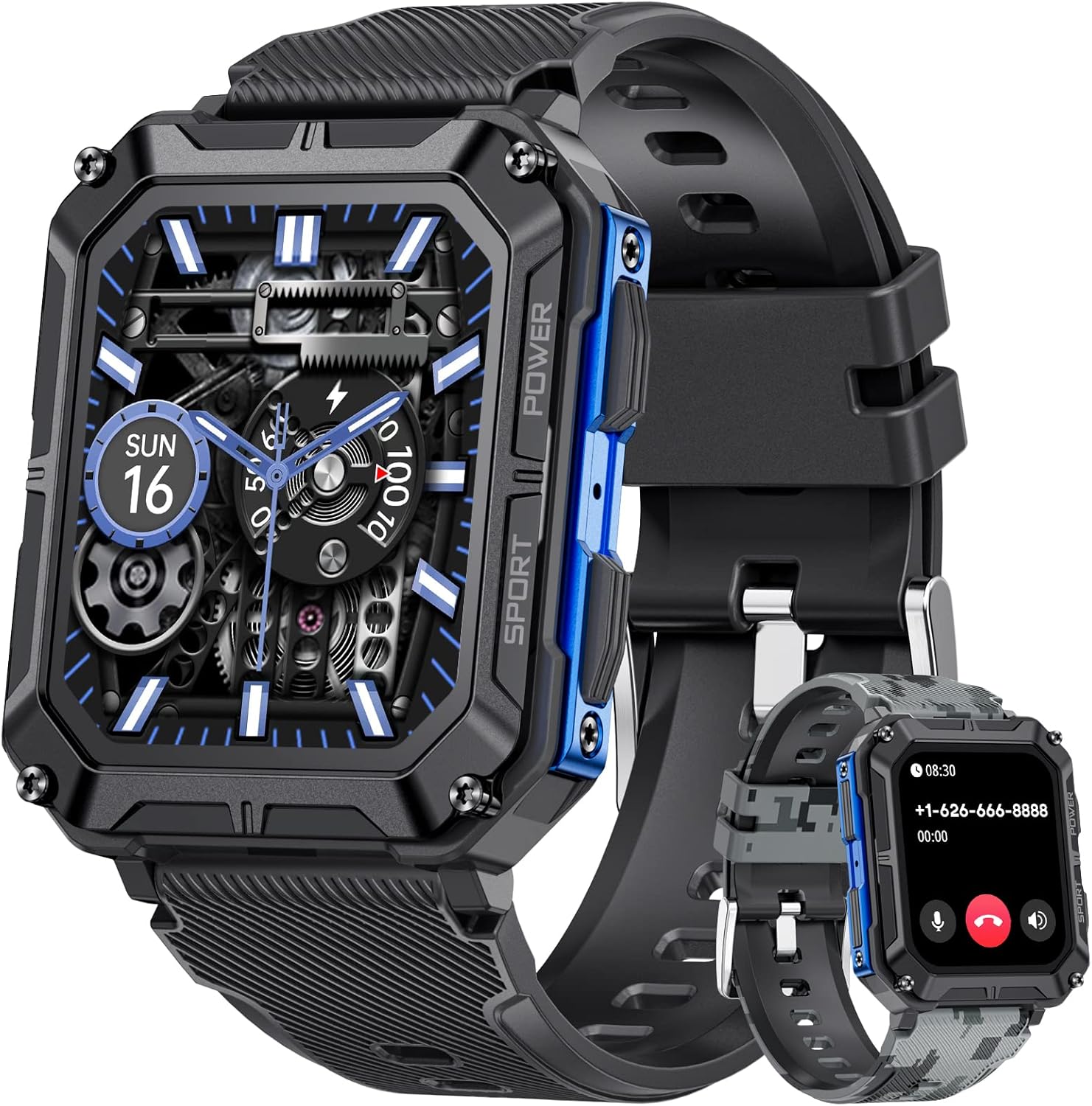 LIGE Military Smart Watch for Men with Bluetooth Dail Calls, 1.83'' HD