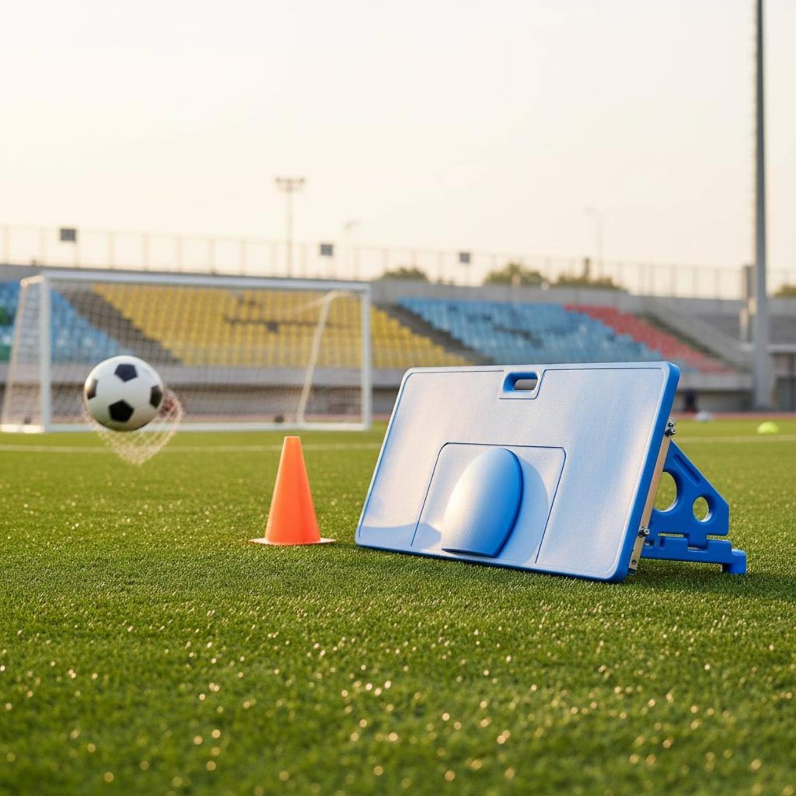 Qianly Rebounder da Calcio Ritorno Rapido Della Palla Rete Rimbalzante Calcio Struttura Robusta Rete da Rimbalzante Sportiva per Campo Sportivo