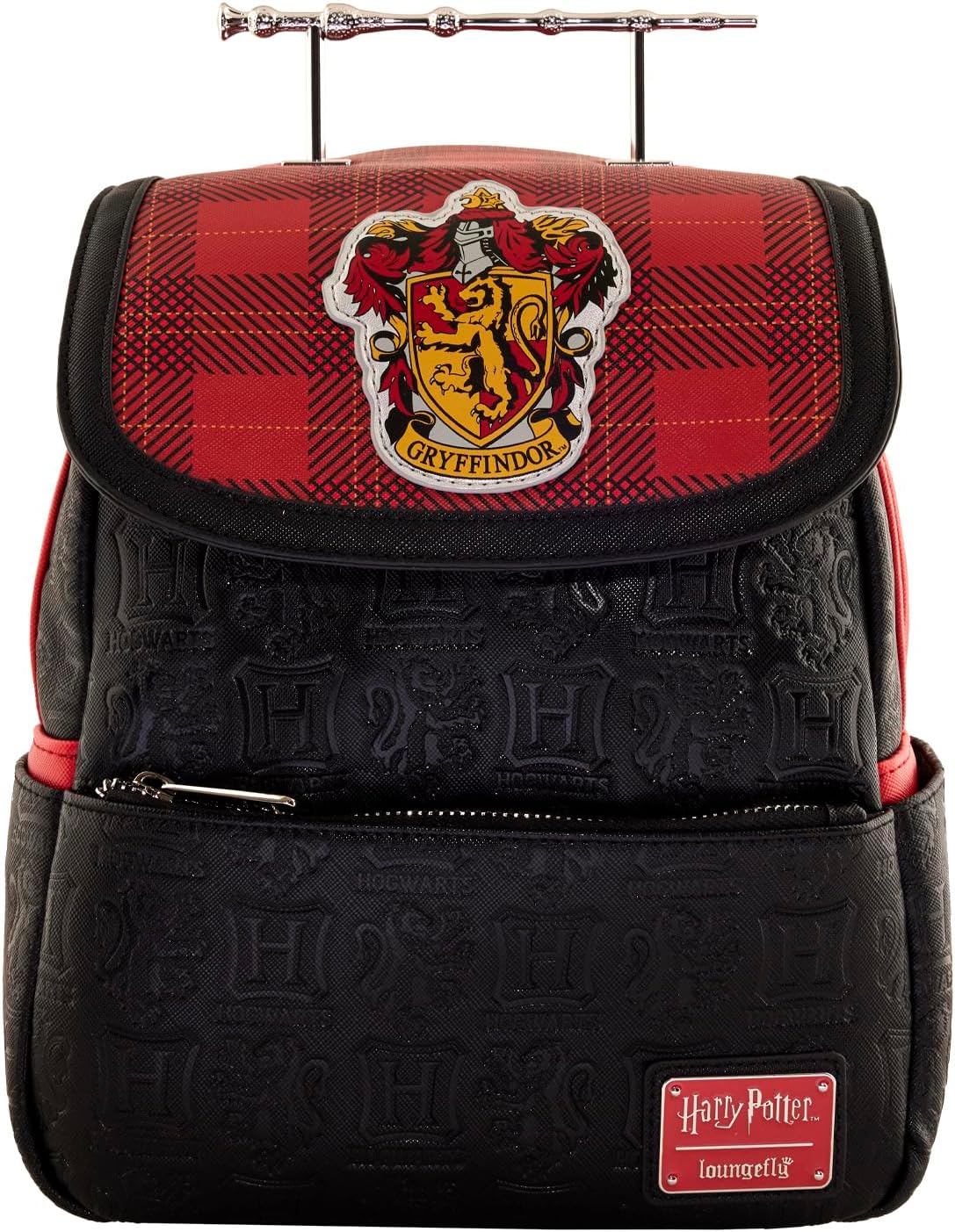 Loungefly Backpack Warner Brothers - Harry Potter - Gryffindor With Wand - Backpack - Cute Collectable Bag - Gift Idea - Official Merchandise - for Boys, Girls Men and Women