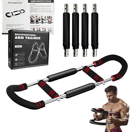 Twister Arm Trainer,30-120lb Adjustable Arm Chest Exerciser with 4 Resistance Springs for Men & Women,Detachable Power-Twist Home Fitness Equipment,Used to Enhance Upper Body Muscle Strength