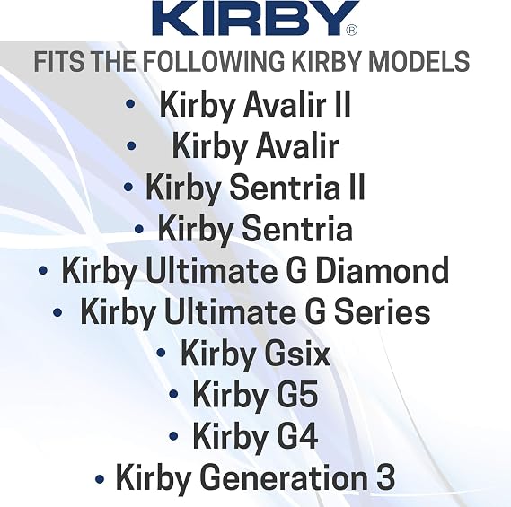 Kirby Micron Magic HEPA Filter Bags 6-Pack, Part #204811 | Genuine Kirby OEM | Fits F-Style & Twist-Style Kirby Vacuums (Avalir, Sentria, G Series)