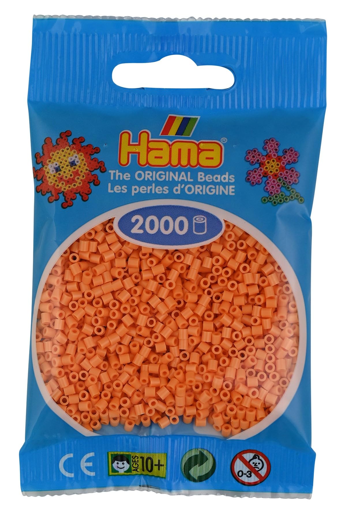 Hama | Mini Perlen Beutel | ca. 2000 Sicherungsperlen, Light Aprikose