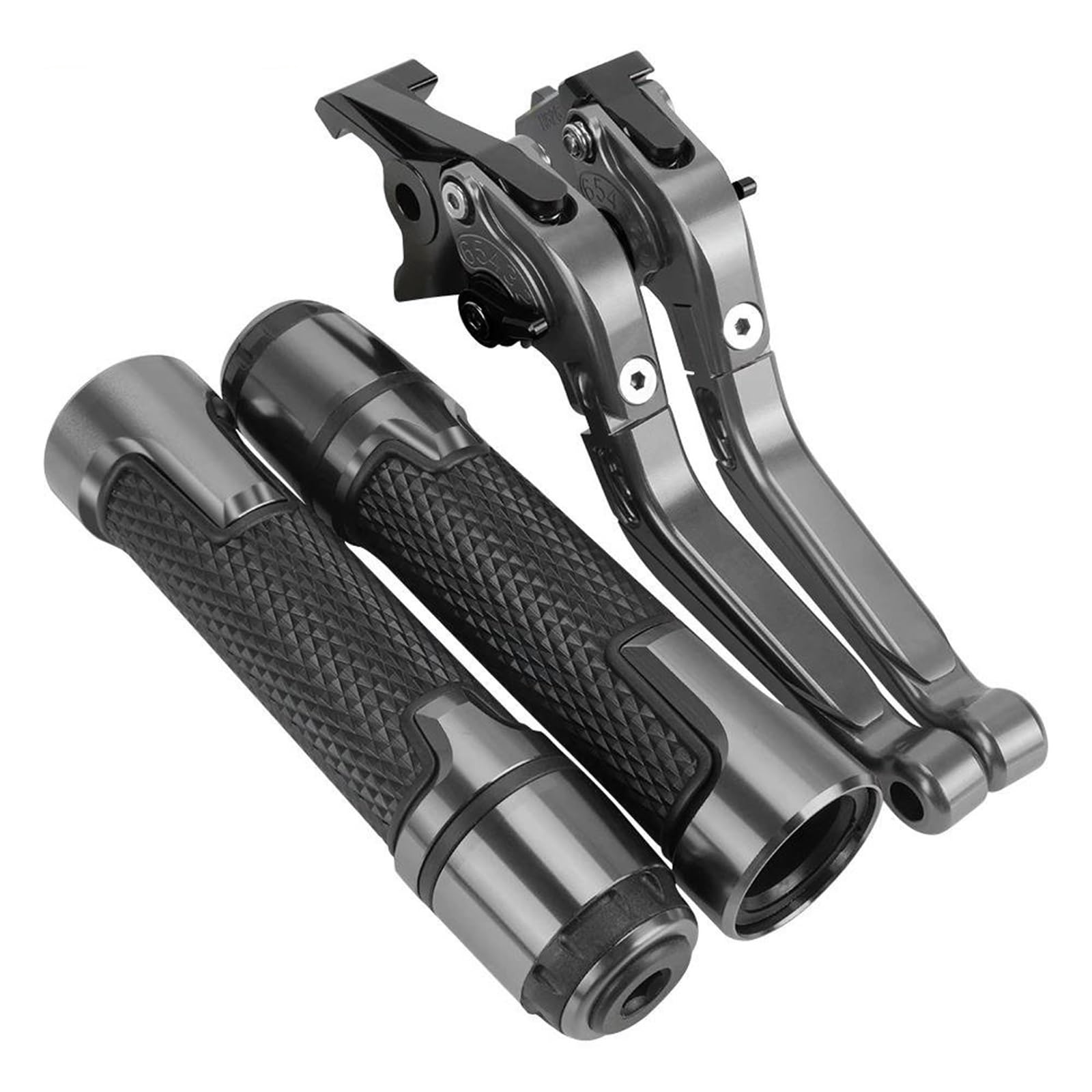 GQUIKGW Replace Brake Clutch Levers Motorcycle Parts Handles Adjustable Folding Extendable for Y-AMAHA FZ600 FZ 600 1987 1988 1989(Black6)