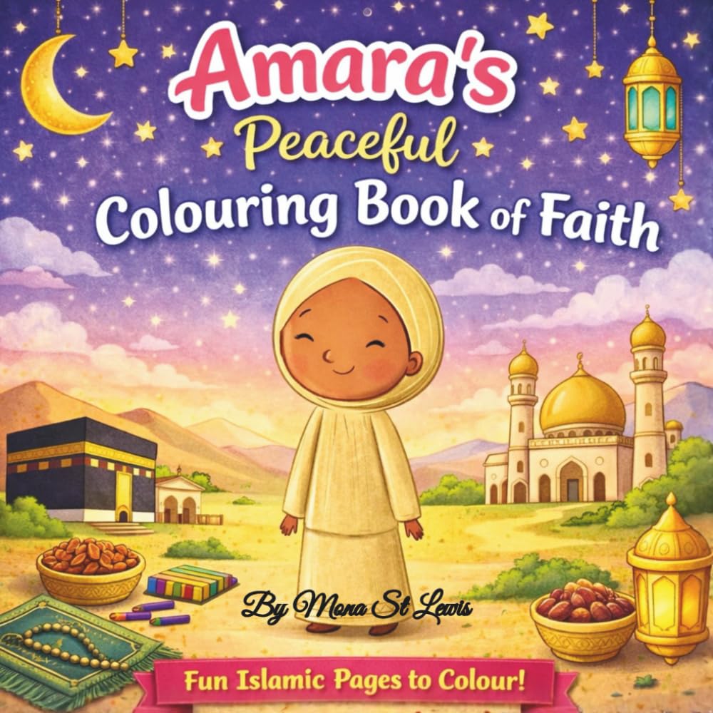 Amara’s Peaceful Islamic Colouring Book for Muslim Children: Calm, Faith-Based Colouring Pages for Muslim Kids (Amara Learns About Islam)