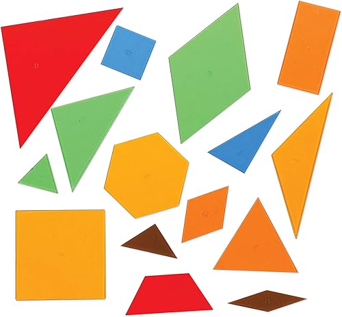 Miniatura 3 de Learning Resources Polígonos de poder, habilidades de geometría temprana, formas de polígonos, superposición de fracciones, 450 piezas, a partir de