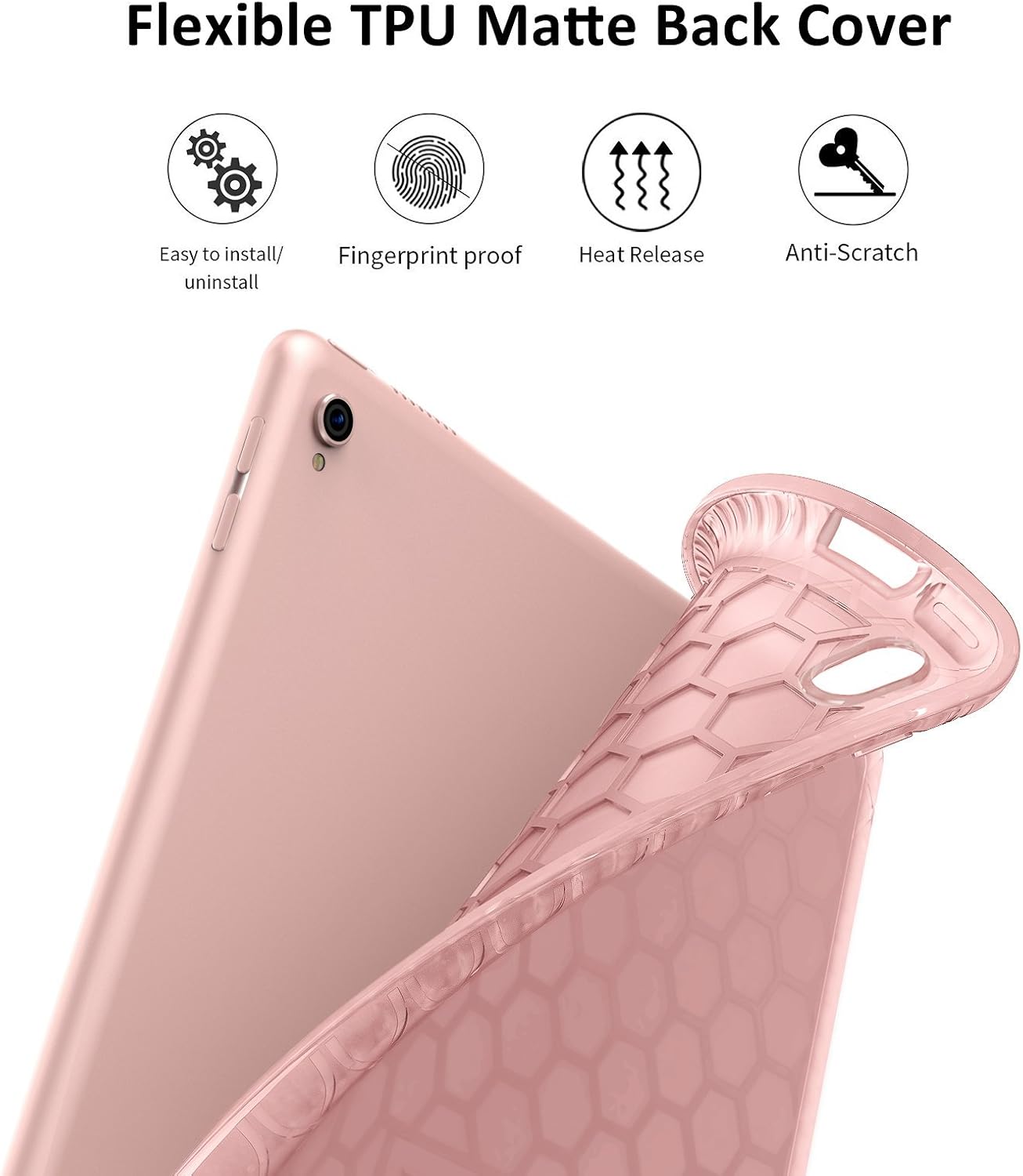 SWEES Compatible with iPad Air (3rd Gen) 10.5" 2019 / iPad Pro 10.5 2017 Case, Slim Full Body Protective Smart Cover Leather Case Shockproof with Stand Built-in Pencil Holder, Black
