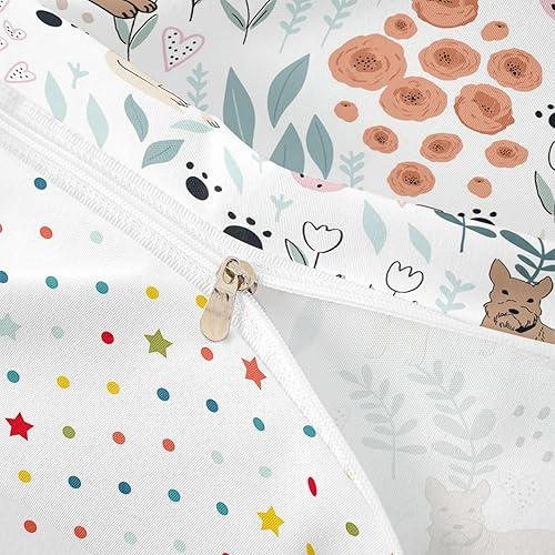 Vista 215 de Erosebridal Funda de edredón de zorro kawaii, juego de ropa de cama de zorro de dibujos animados, funda de edredón con 2 fundas de almohada para Fox