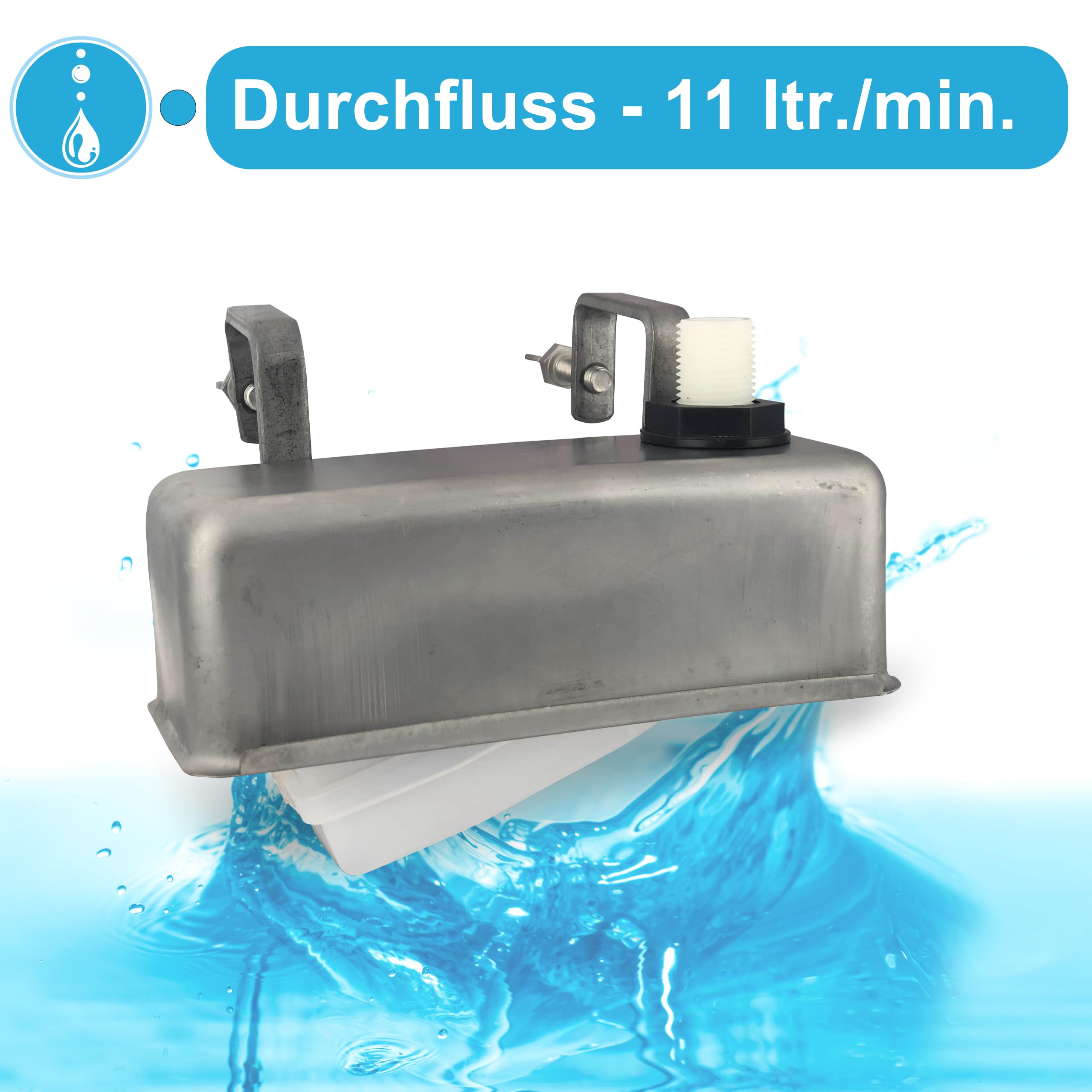 Einhänge-Schwimmerventil 1/2 Zoll mit Außengewinde/Schwimmer mit Edelstahlgehäuse mit Außengewinde für Tränke, Weidentränke, Viehtränke, Wassertank, Tränke für Tiere