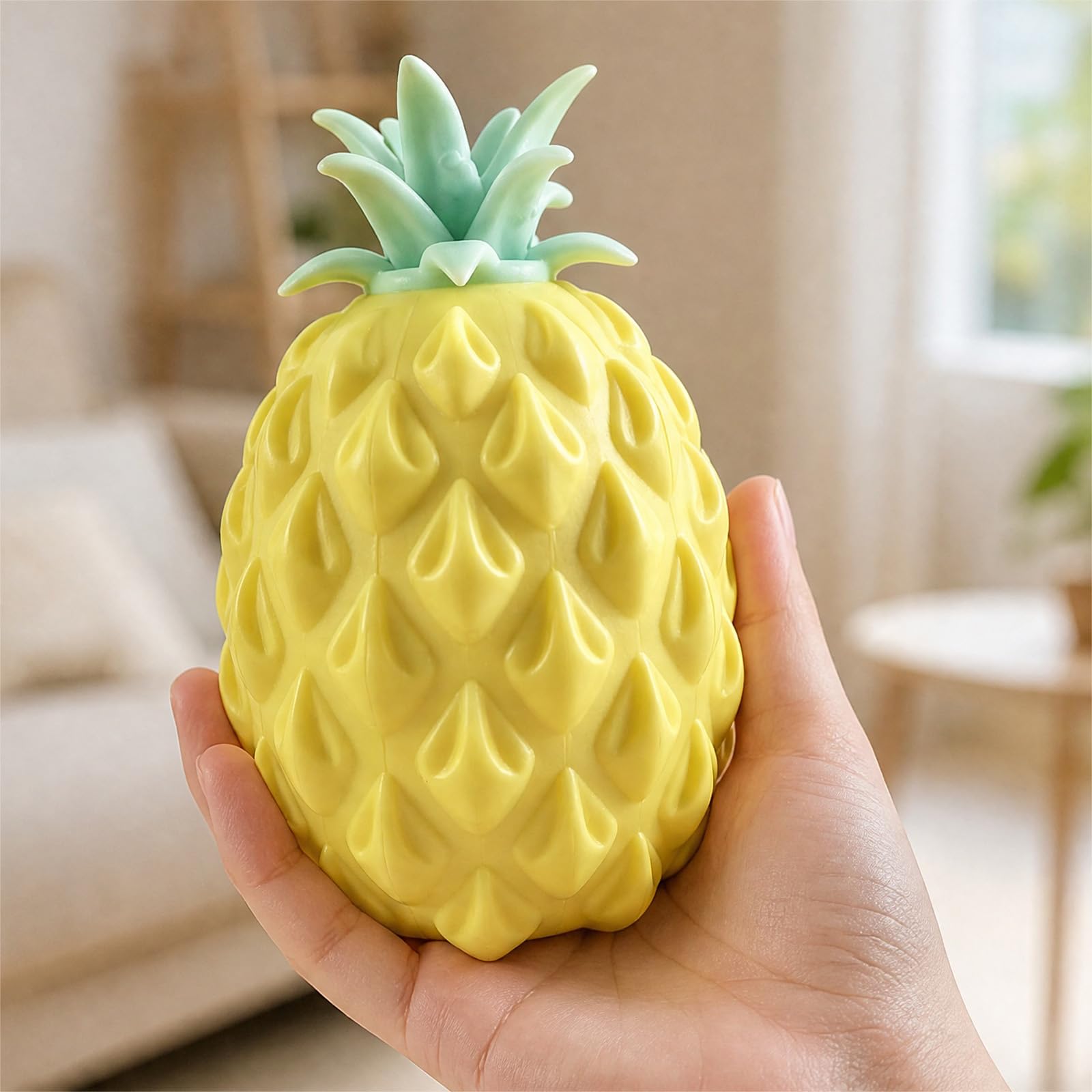 2 Pack Pineapple Squeeze Stress Ball for Kids Boys & Girls Portable Fidget